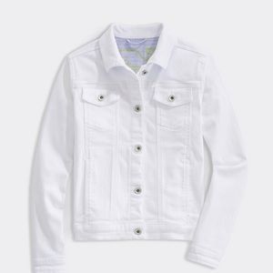 Never Worn! Vineyard Vines Girls White Jean Jacket (Medium)